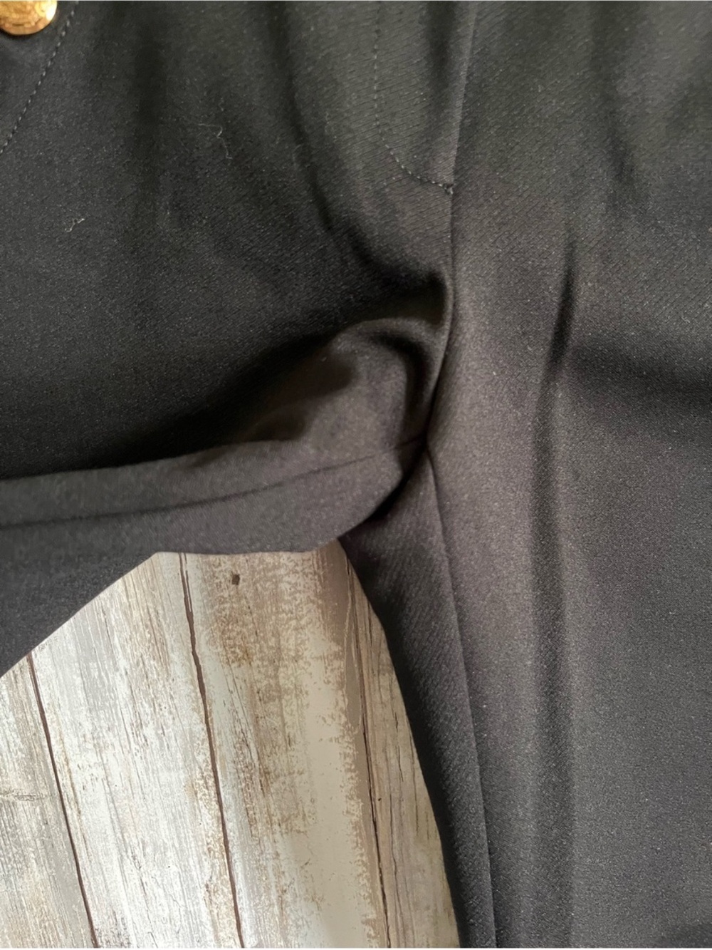 WHBM Jolie Luxe Stretch Black Gold Button Ankle Pants NWT Size 4 - Picture 5 of 7